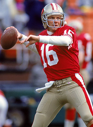 Joe Montana, one of the Super Bowl's all-time Top Performers, had his chance to flourish at the Superdome in Super Bowl XXIV. Source: sportscoma.com