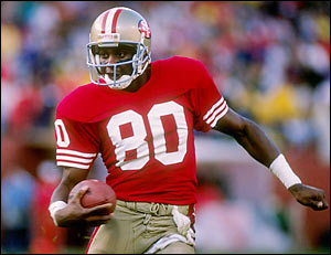 When Joe Montana added Jerry Rice to the high-powered 49ers offense in 1985, the result was a San Francisco Football Dynasty in the 1980s. Source: woodypaige.com