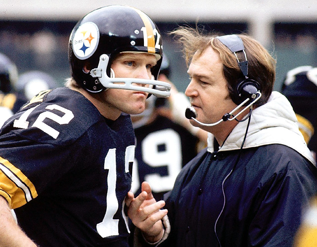 Chuck Noll is the only Head Coach in NFL History to win 4 Super Bowl Championships. Terry Bradshaw was the Steelers QB for all of those World Titles. Source: sportsillustrated.cnn.com